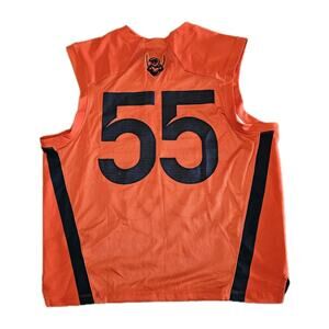 Nike Virginia Cavaliers 55 Lacrosse Jersey Mens L Orange DC7640 Sleeveless Shirt
